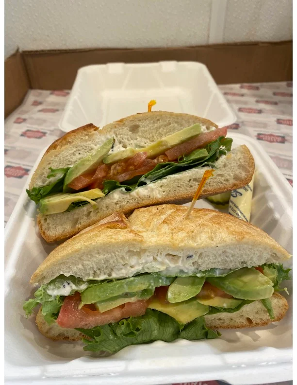 Fresh vegetarian sandwich on toasted bread