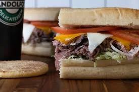 Italian beef sandwich with fresh toppings