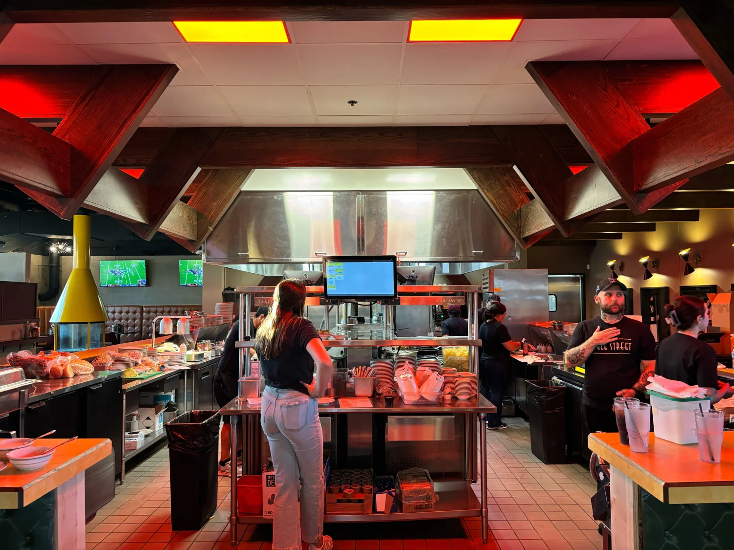 A restaurant chef preparing a dish