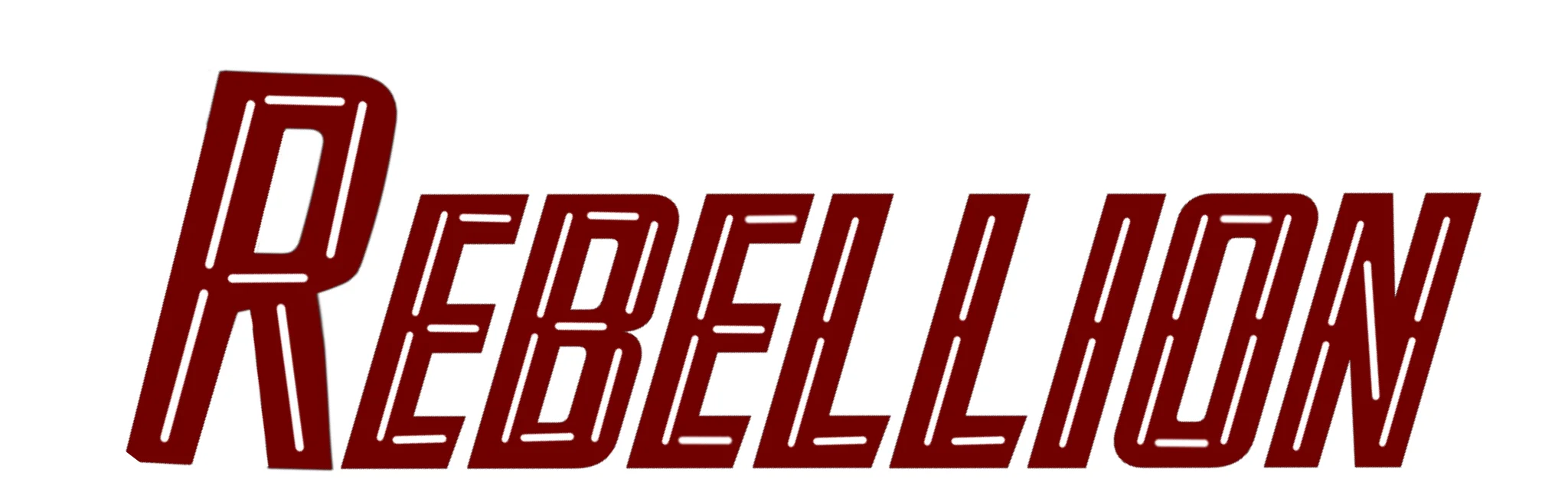 Bold text design featuring the word 'Rebellion'