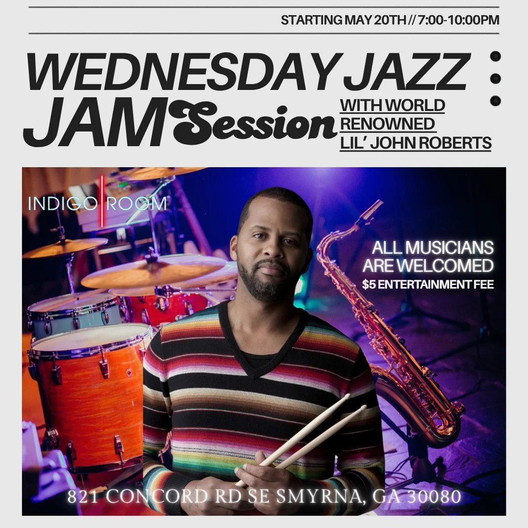 Wednesday Jazz Jam Session at Indigo Room, Smyrna, GA