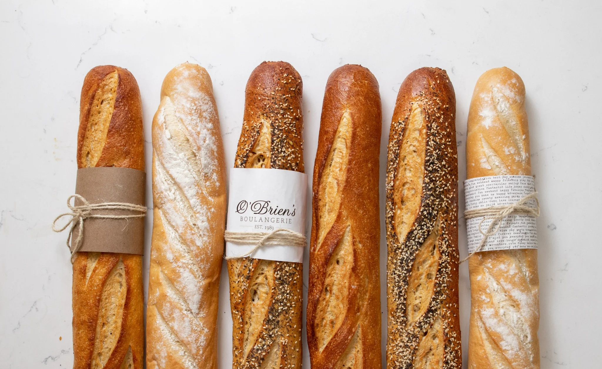 Artisan French baguettes from a local boulangerie
