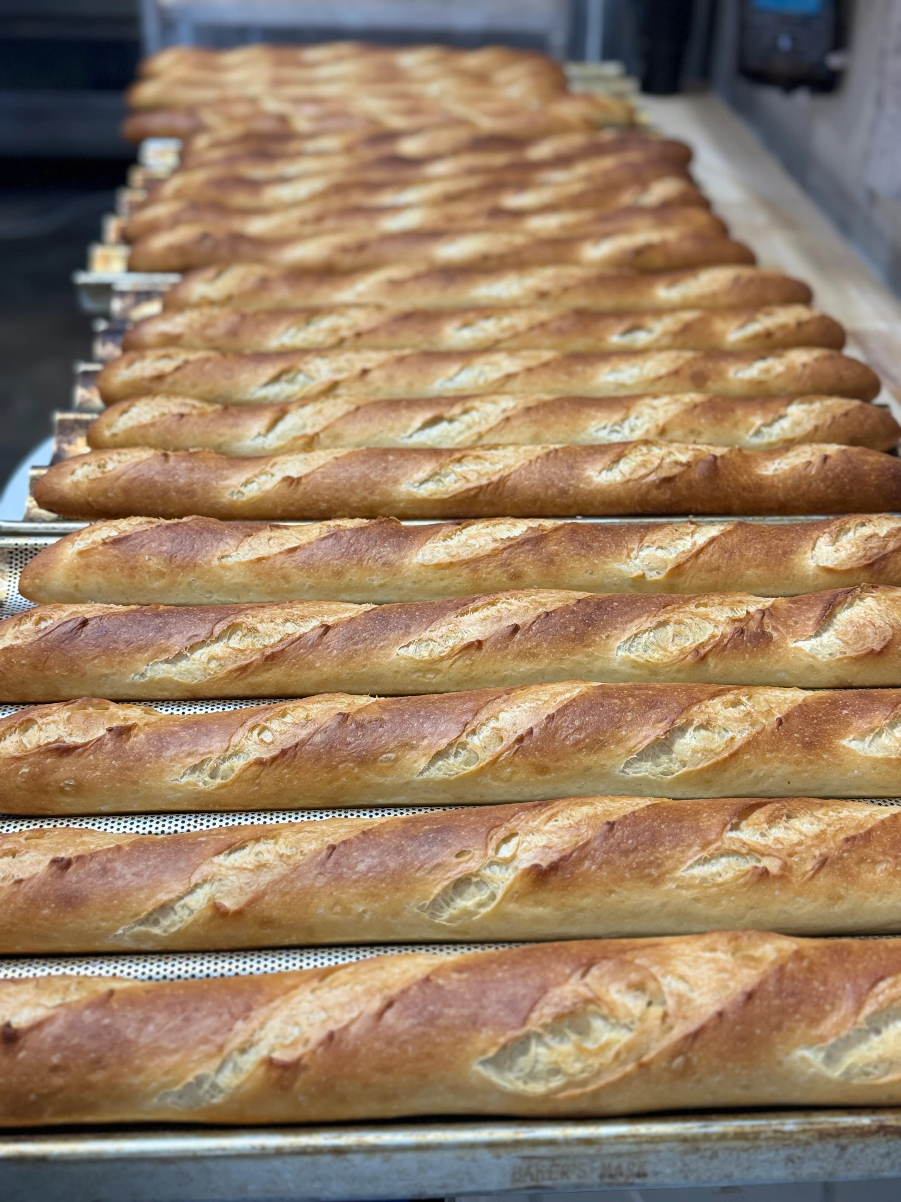 freshly baked baguettes - every Fri and Sat