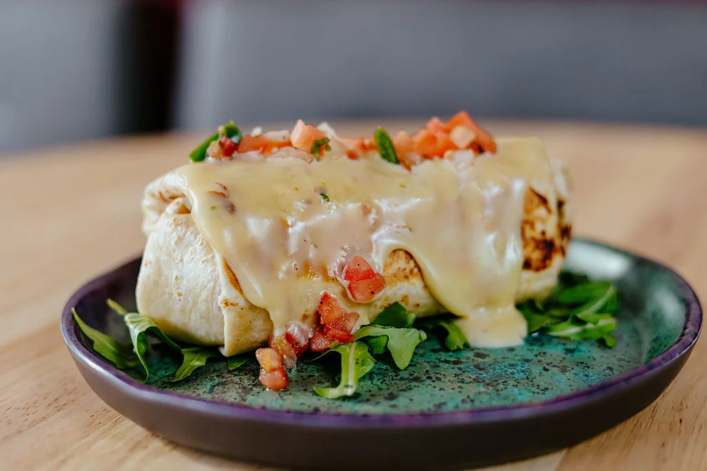 Beef tenderloin asada burrito Gravely Brewing Co. Latin food Louisville Kentucky brewpub