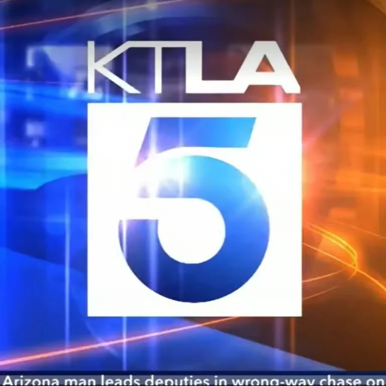 KTLA 5 news logo on a colorful background