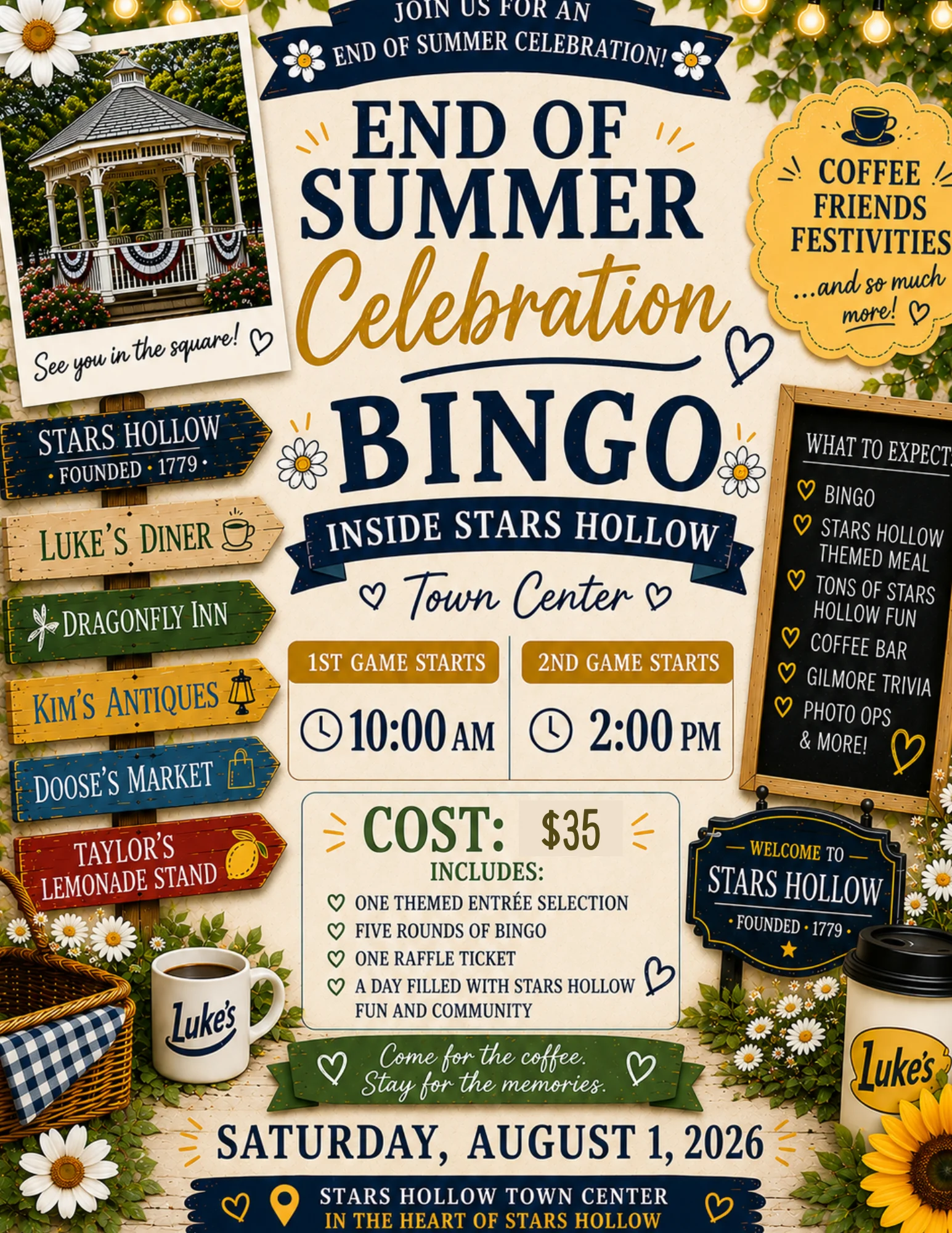 Gilmore Girls Summer Bingo Brunch
