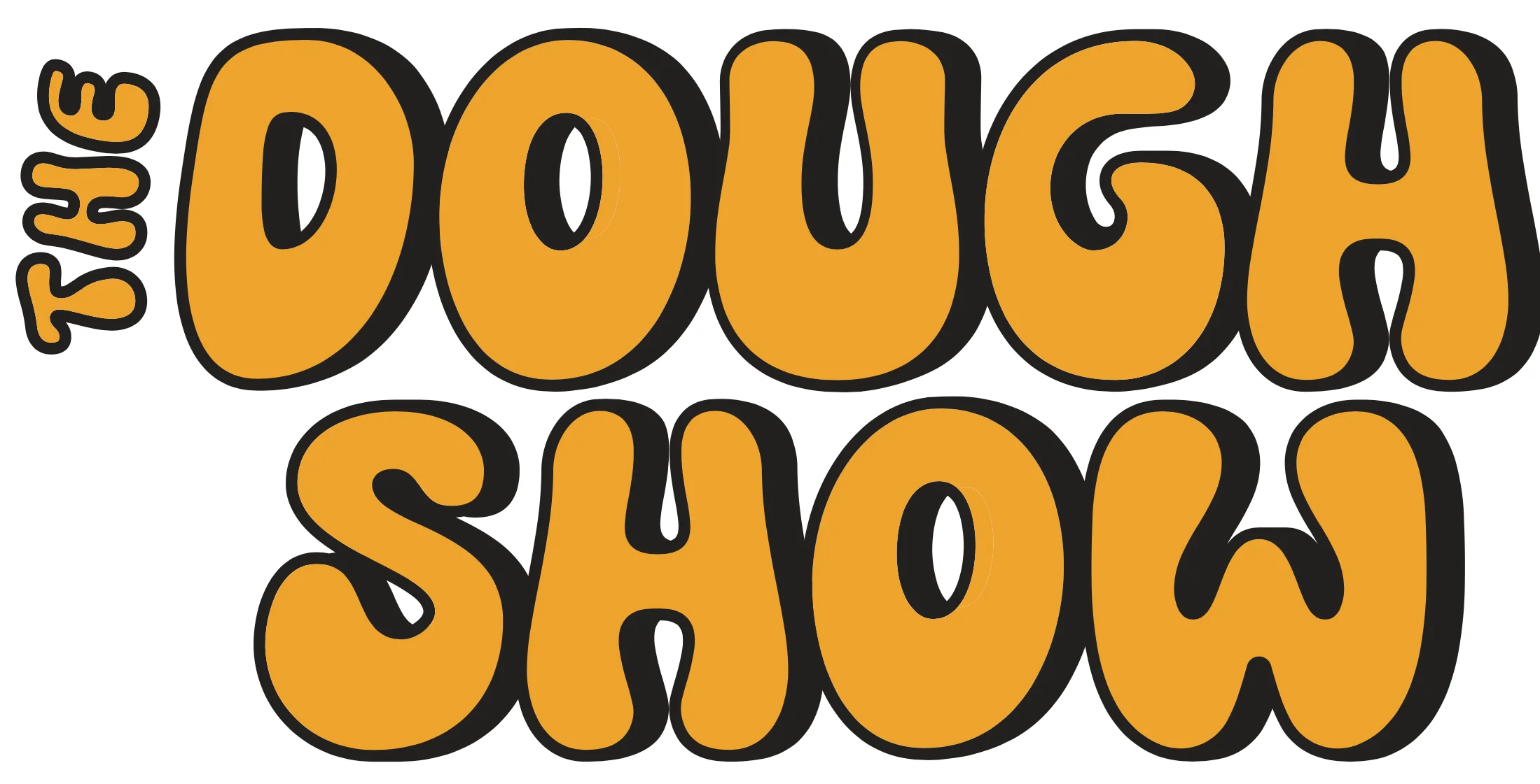 Logo for The Dough Show, a fun and vibrant culinary brand