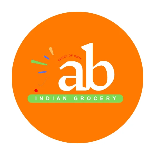 Logo of AB Indian Grocery featuring vibrant colors and spices