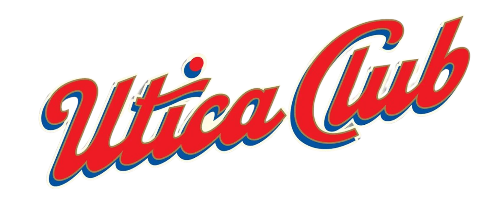 Utica Club beer logo on a black background