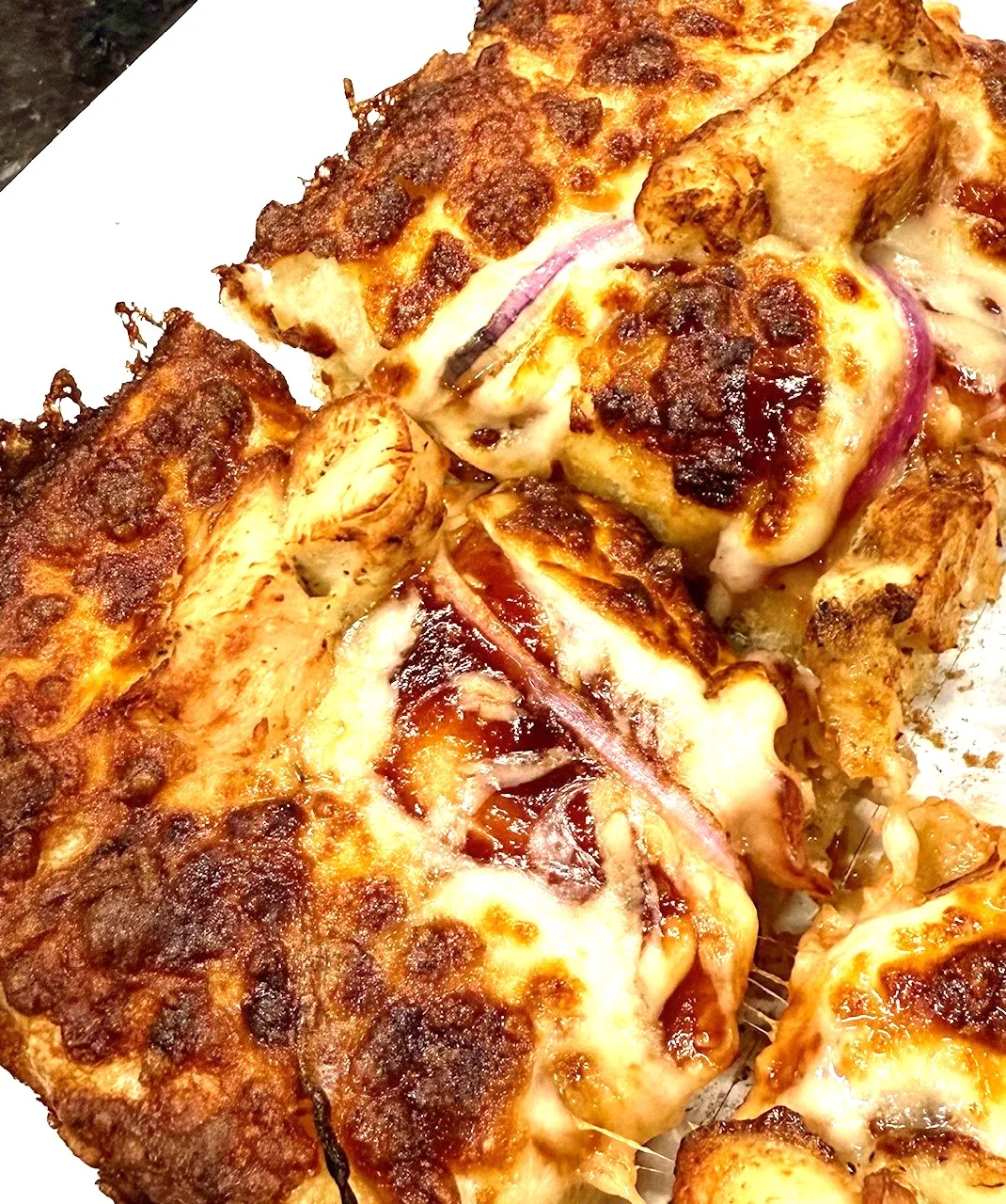 Cheesy Italian lasagna with golden crust