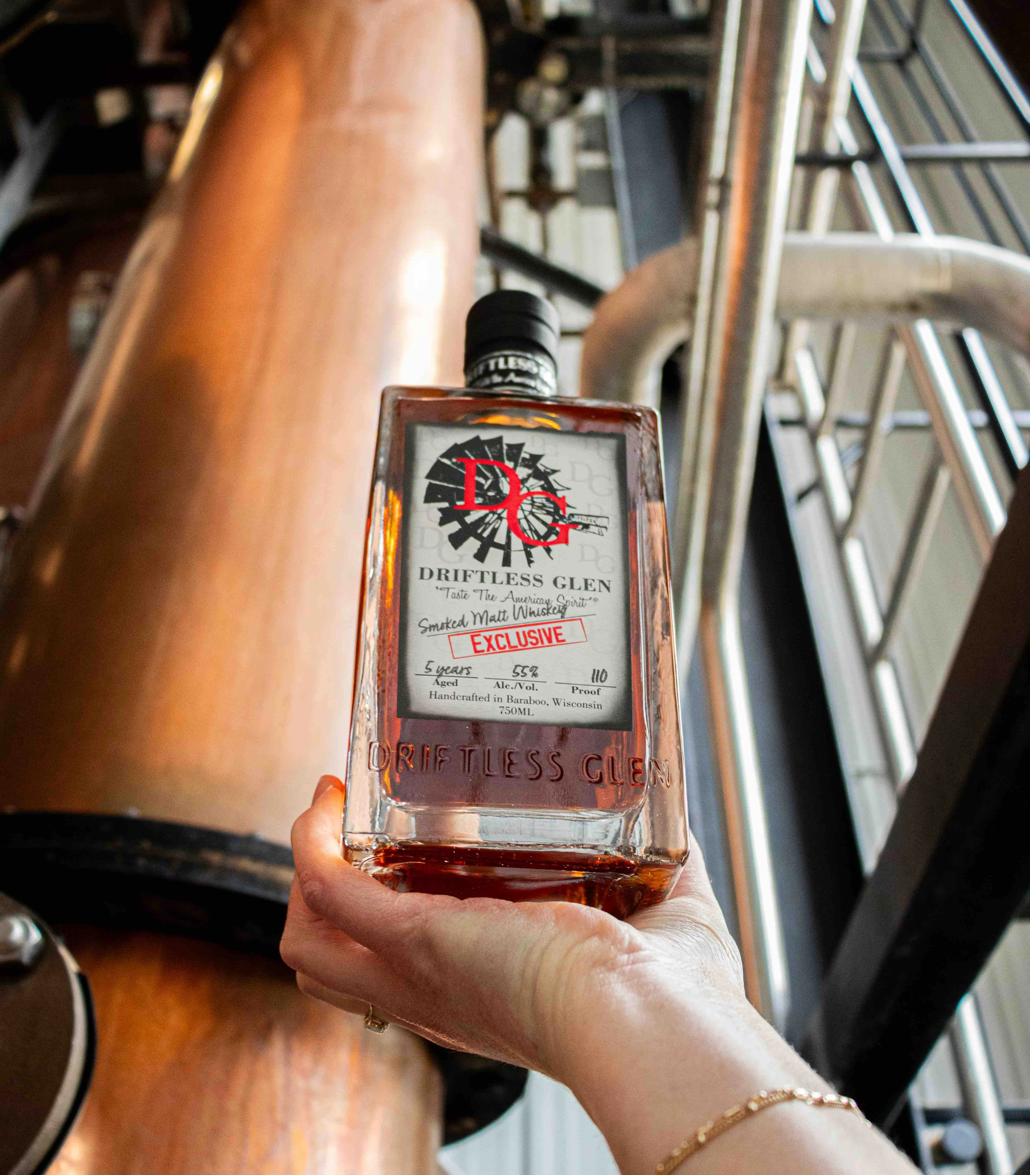 A bottle of Smoked Malt Whiskey