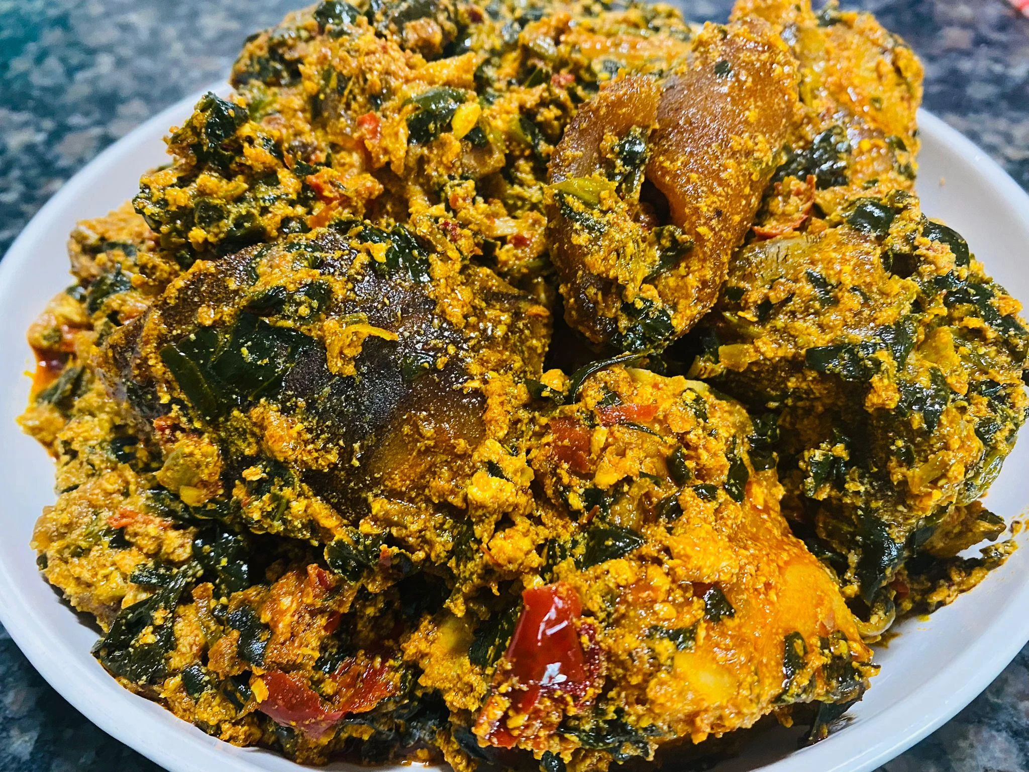 Egusi Soup Soup Only (Choose Protein & Sides)