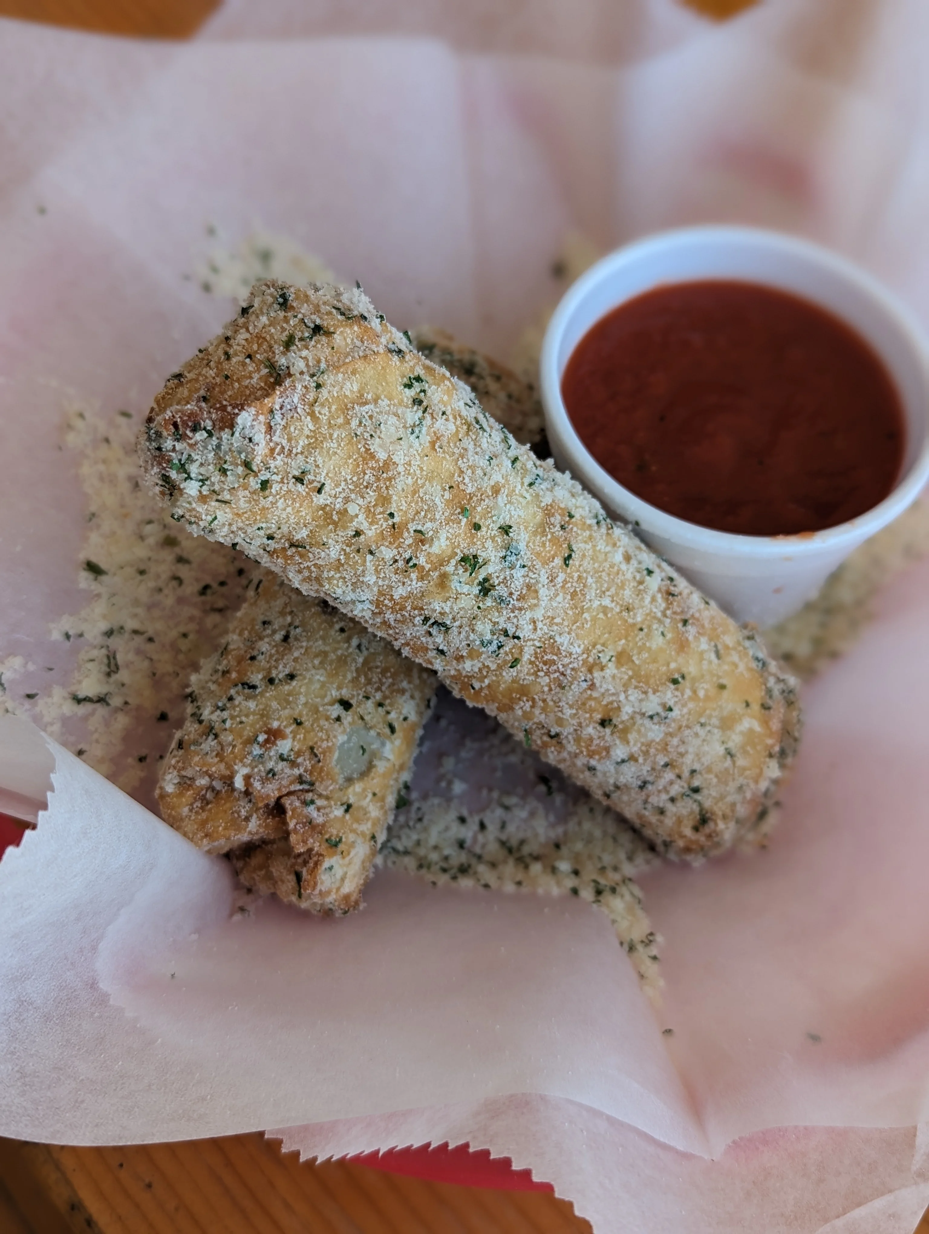 Fried pizza dough