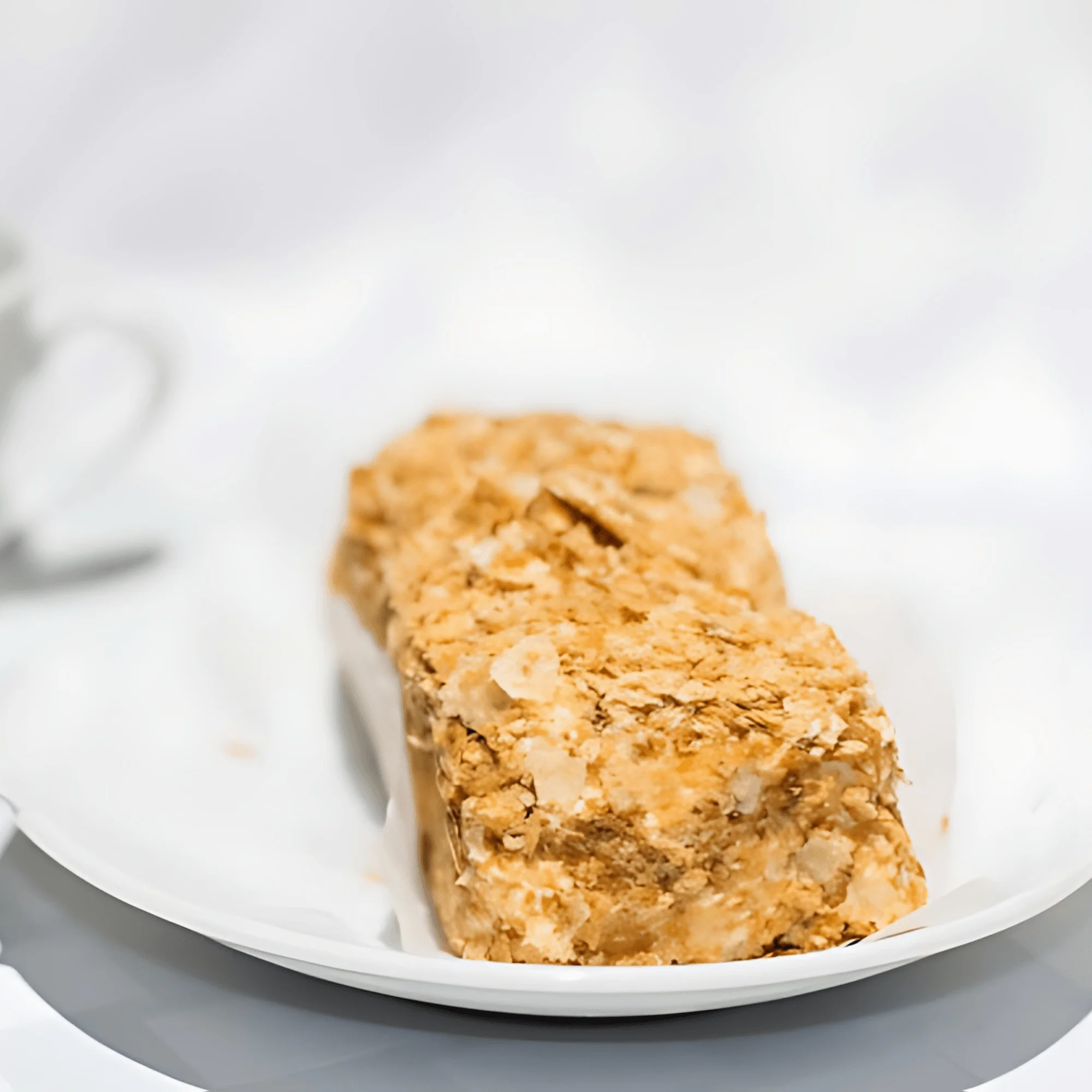 Traditional Indian besan burfi on a white plate