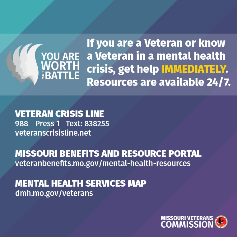 Veteran mental health resources and crisis support information