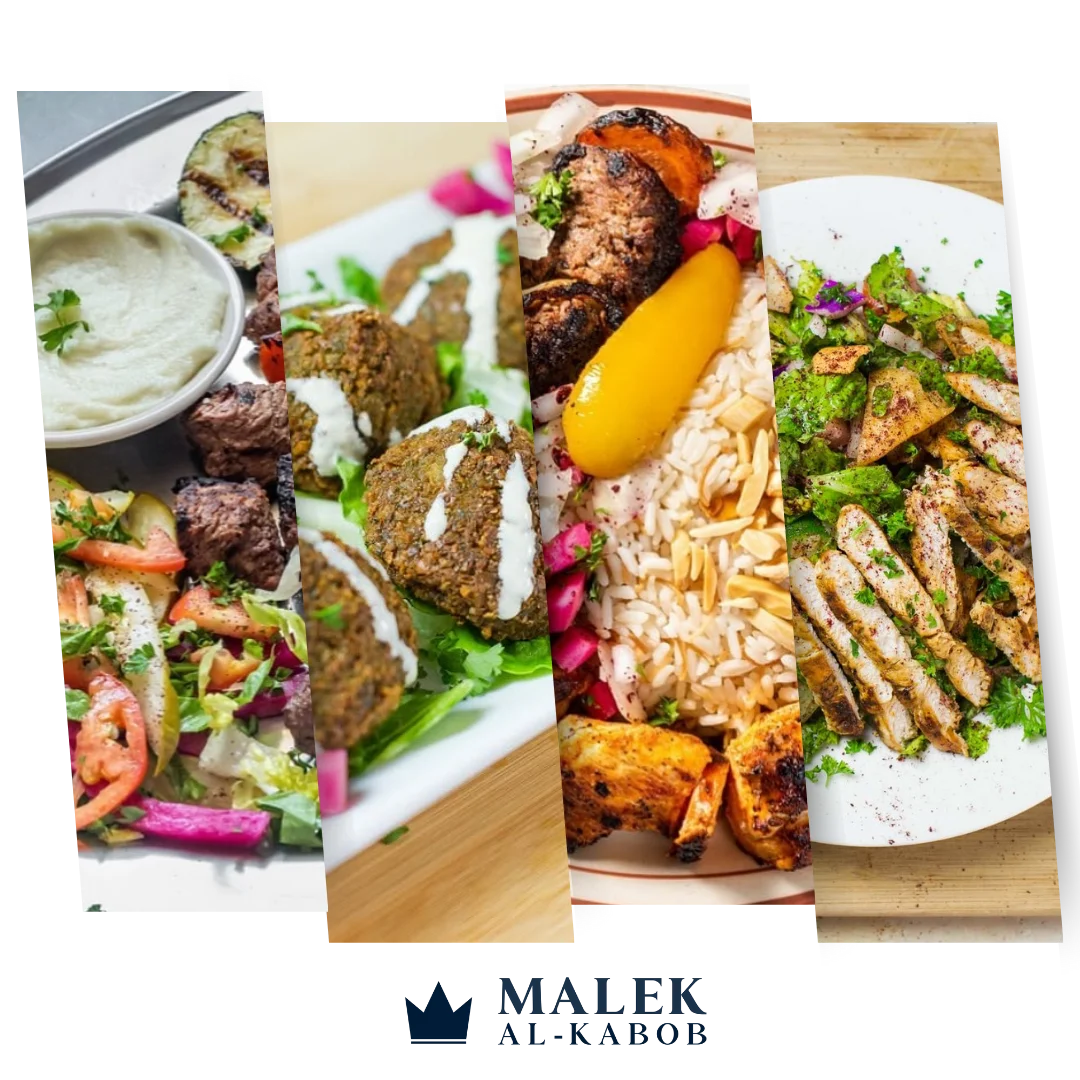 Variety of halal Middle Eastern meals prepared at Malek Al Kabob