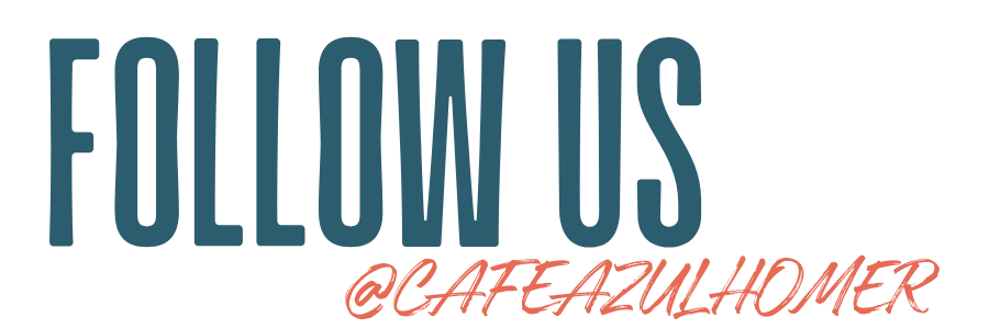 Social media call to action for Cafe Azul Homer's followers