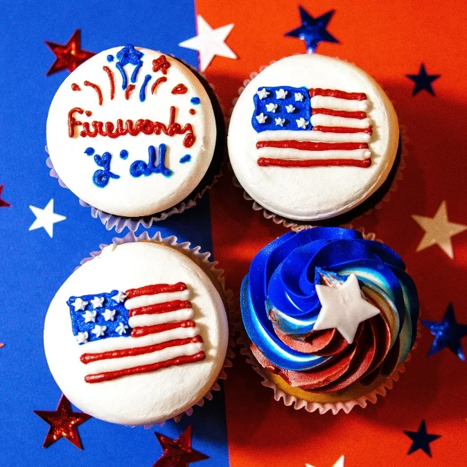 Patriotic July Cupcake