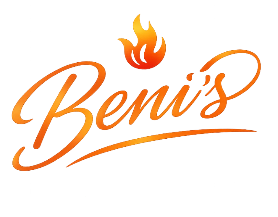 Logo of Benis restaurant with white text on a dark background.