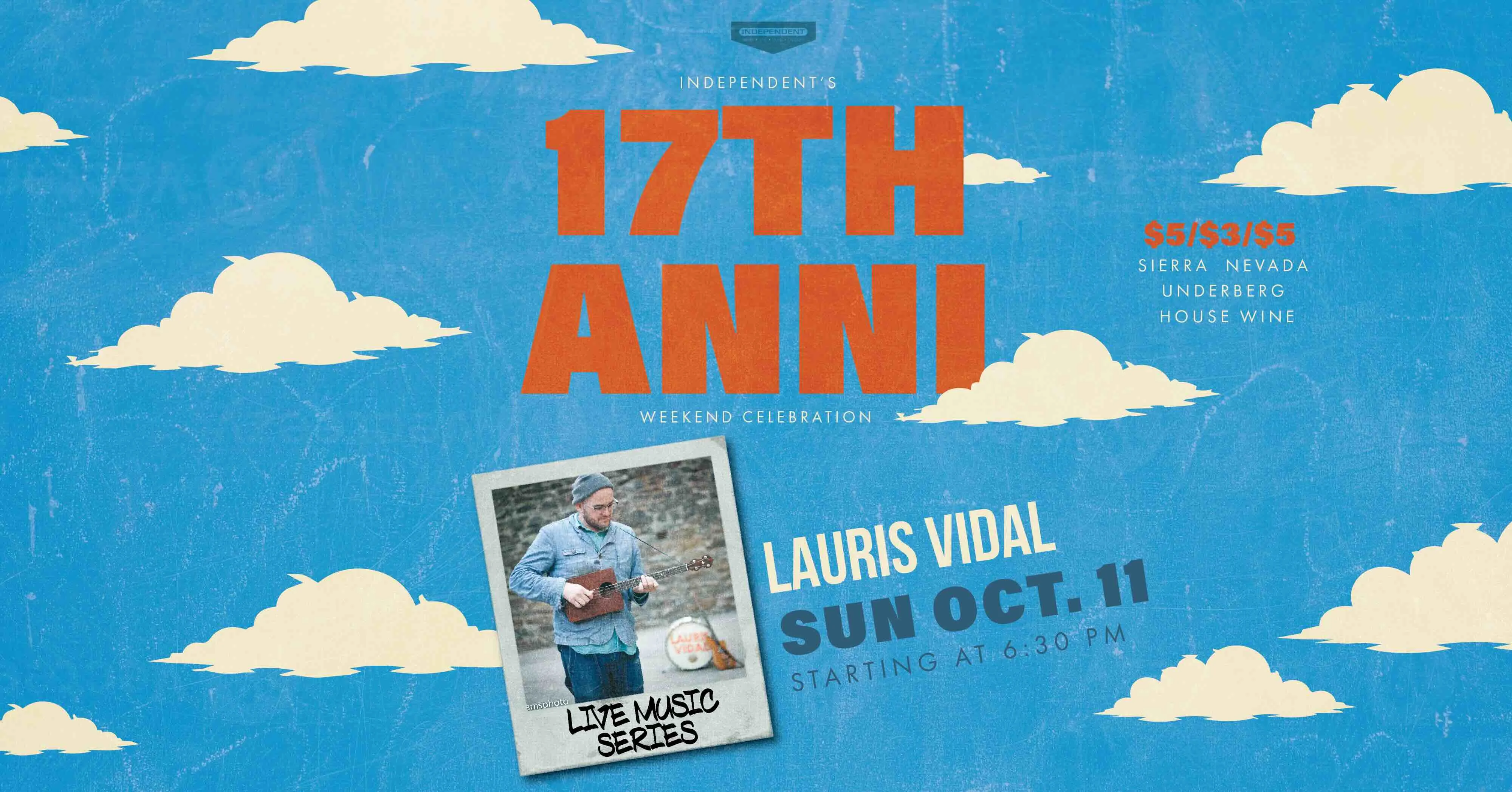 Promotional image for Indie Music event featuring James Suggs.