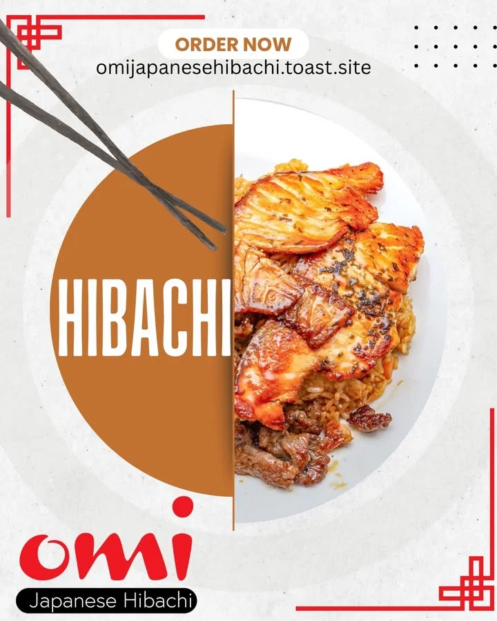 Japanese hibachi grilled chicken and rice dish