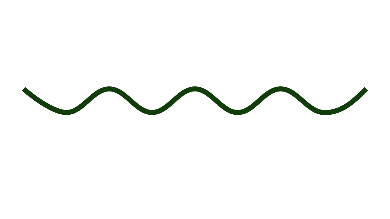 Stylized wavy line design in green