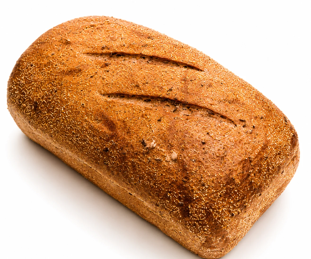 Delicious rye bread with toppings on a wooden table