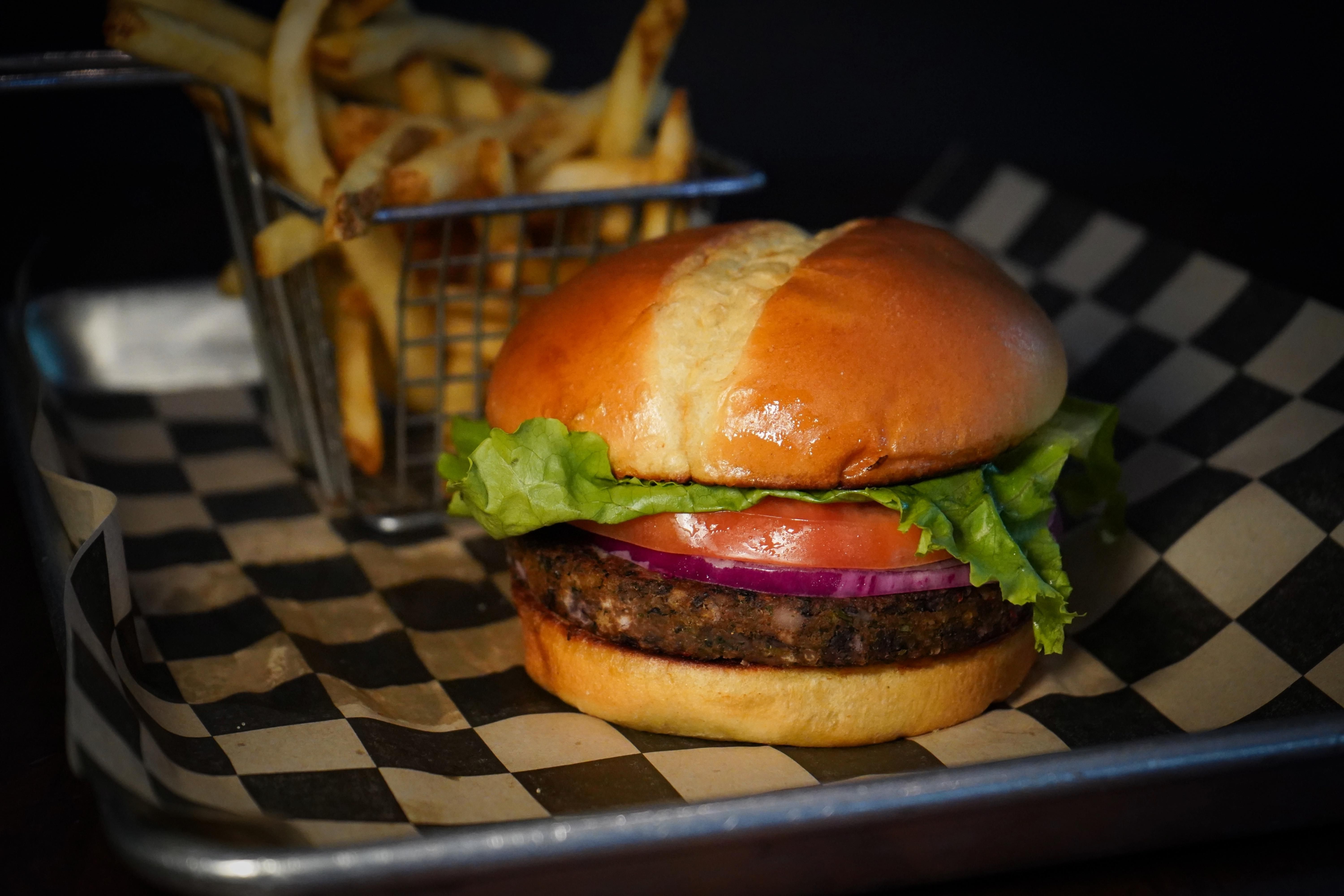 Black Bean Burger at The Smokehouse