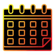 Colorful calendar icon with a modern design