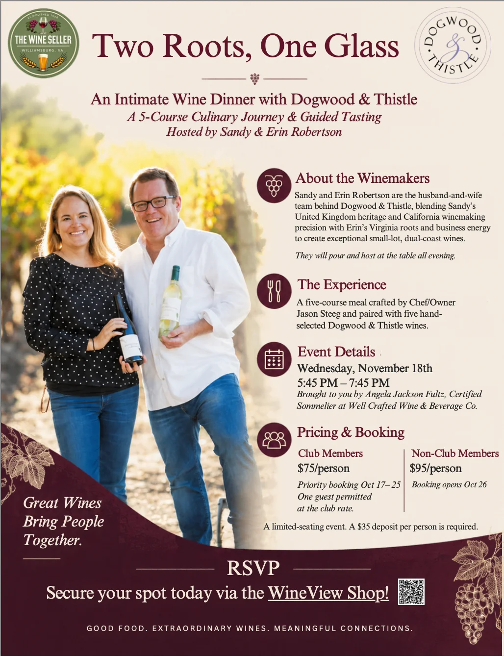 Wine Seller Society Book Club event promotional image