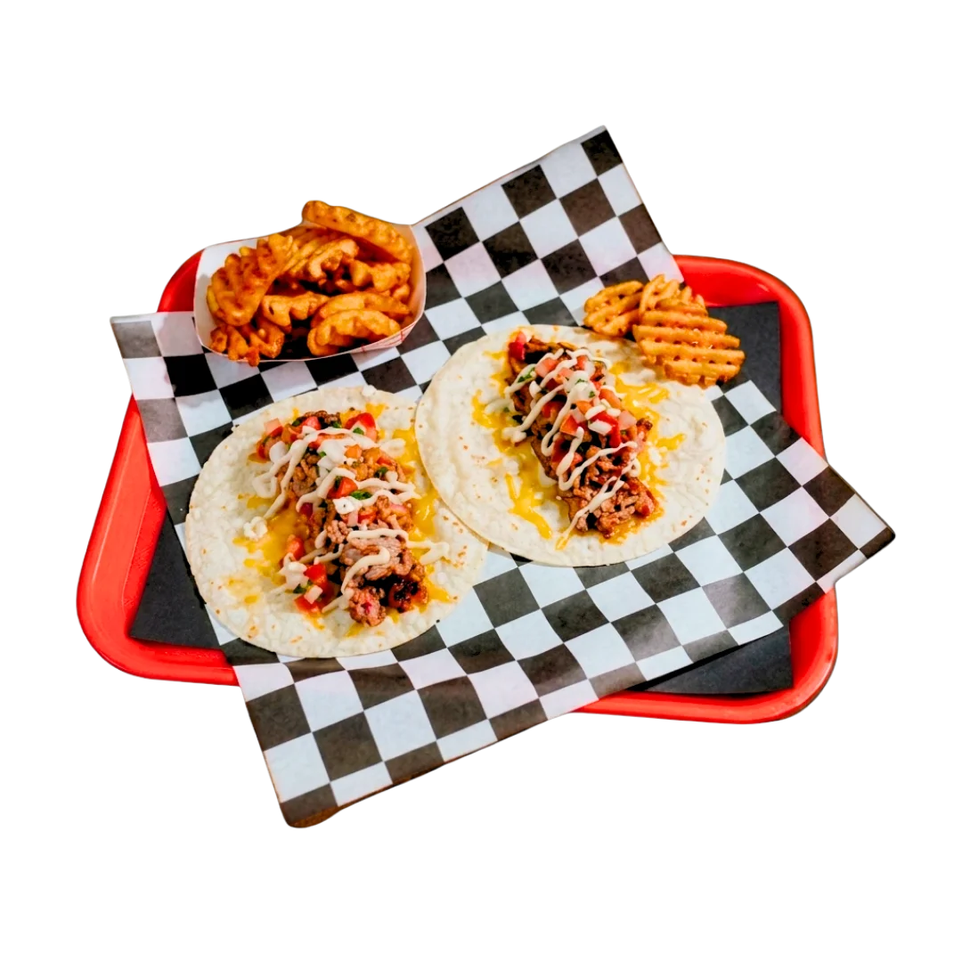 Pork Tacos (2 pack) w/1 side