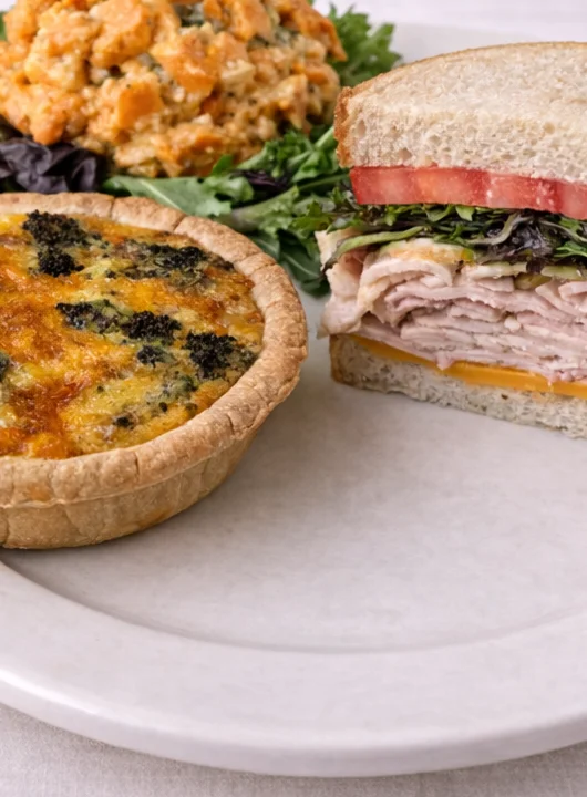 Quiche & 1/2 Sandwich