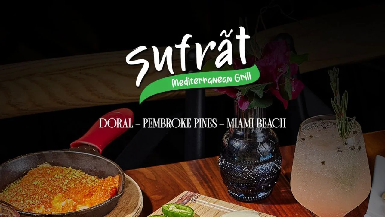 Menu featuring Mediterranean dishes and wraps at Sufrat Mediterranean Grill