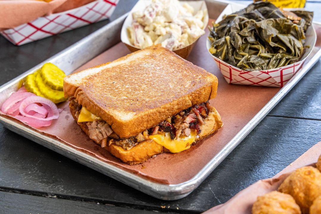 Brisket Grilled Cheese at Melvin’s BBQ – Mt Pleasant