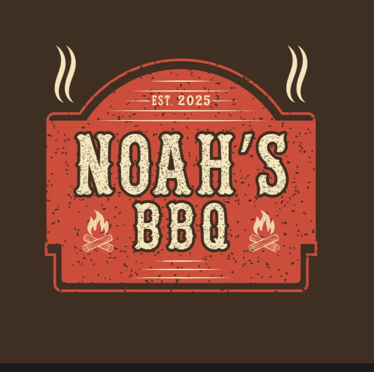 Logo of Noah's BBQ established in 2025 with a rustic design