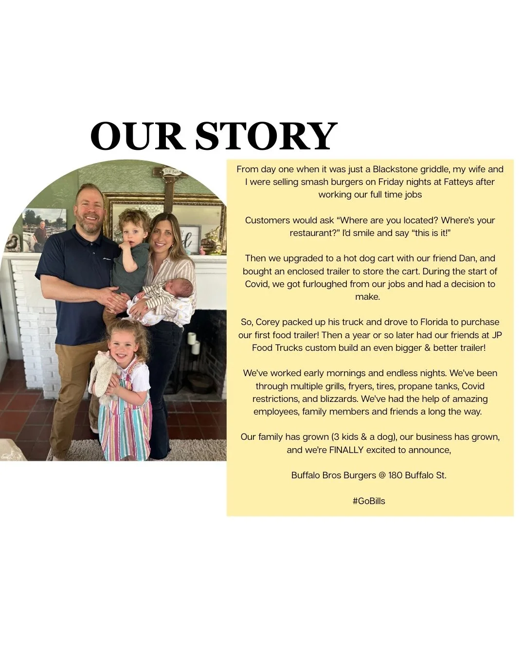 Family-owned burger business story with food truck journey