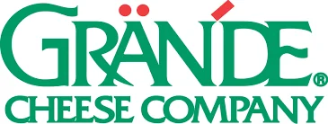 A logo for a cheese company, showcasing the brand name in bold and colorful letters.