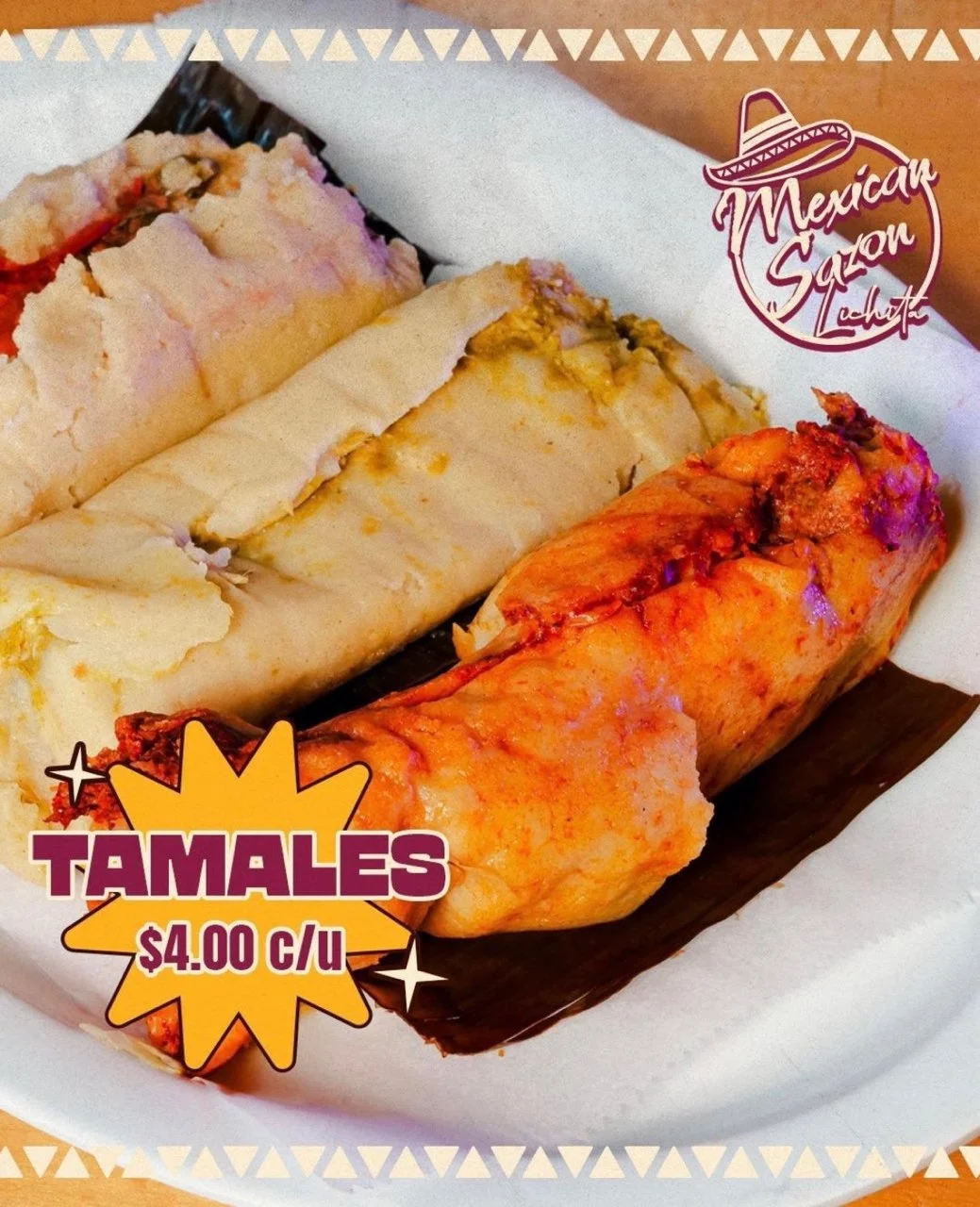 Delicious Mexican tamales served on a plate