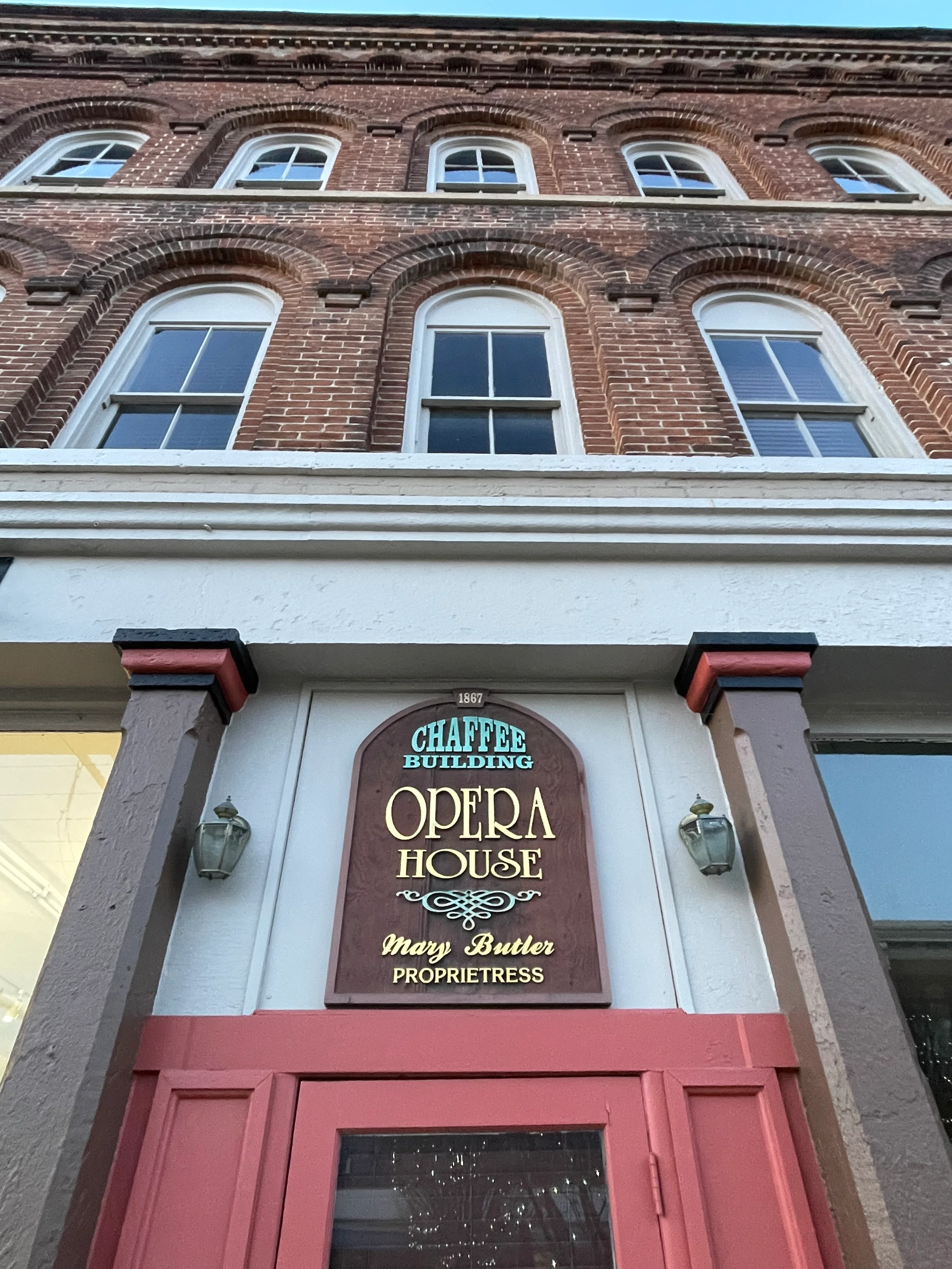 Historic Chaffee Building Opera House entrance