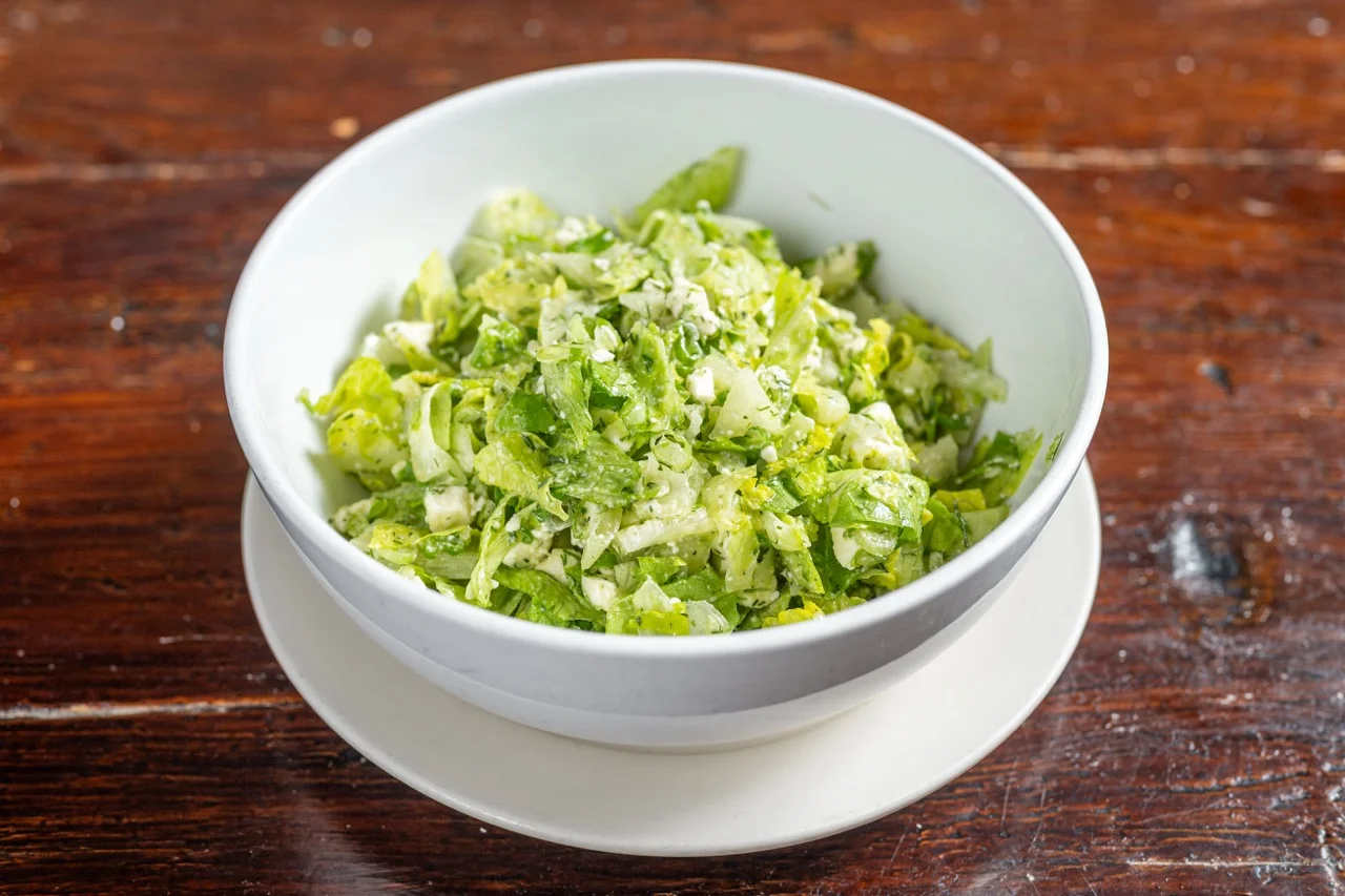 Fresh Mexican-style green salad in a bowl