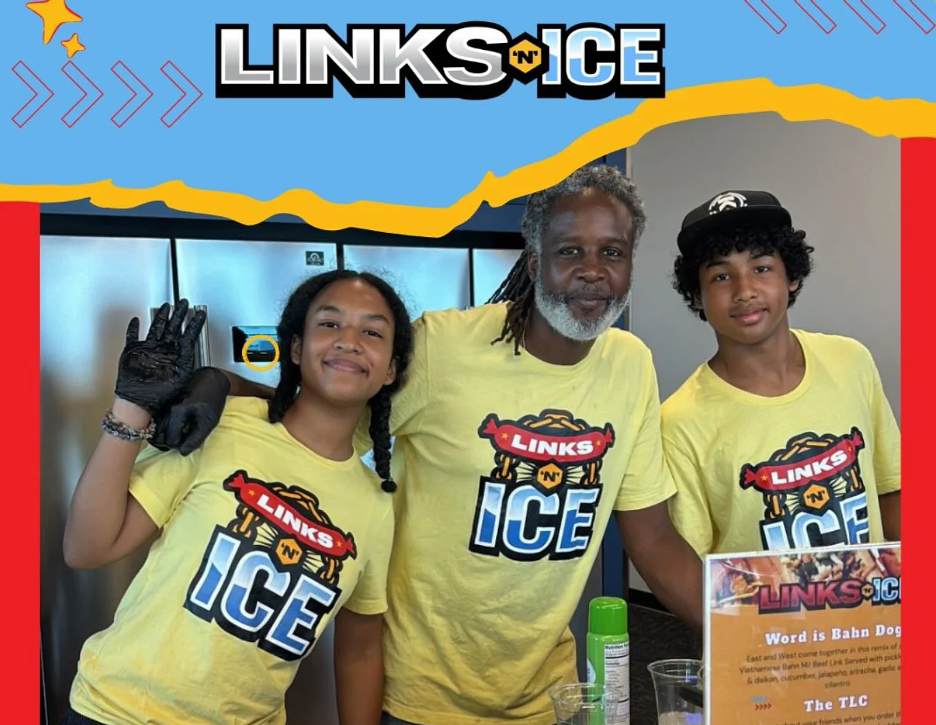 Catering team at Links 'n Ice promoting their services