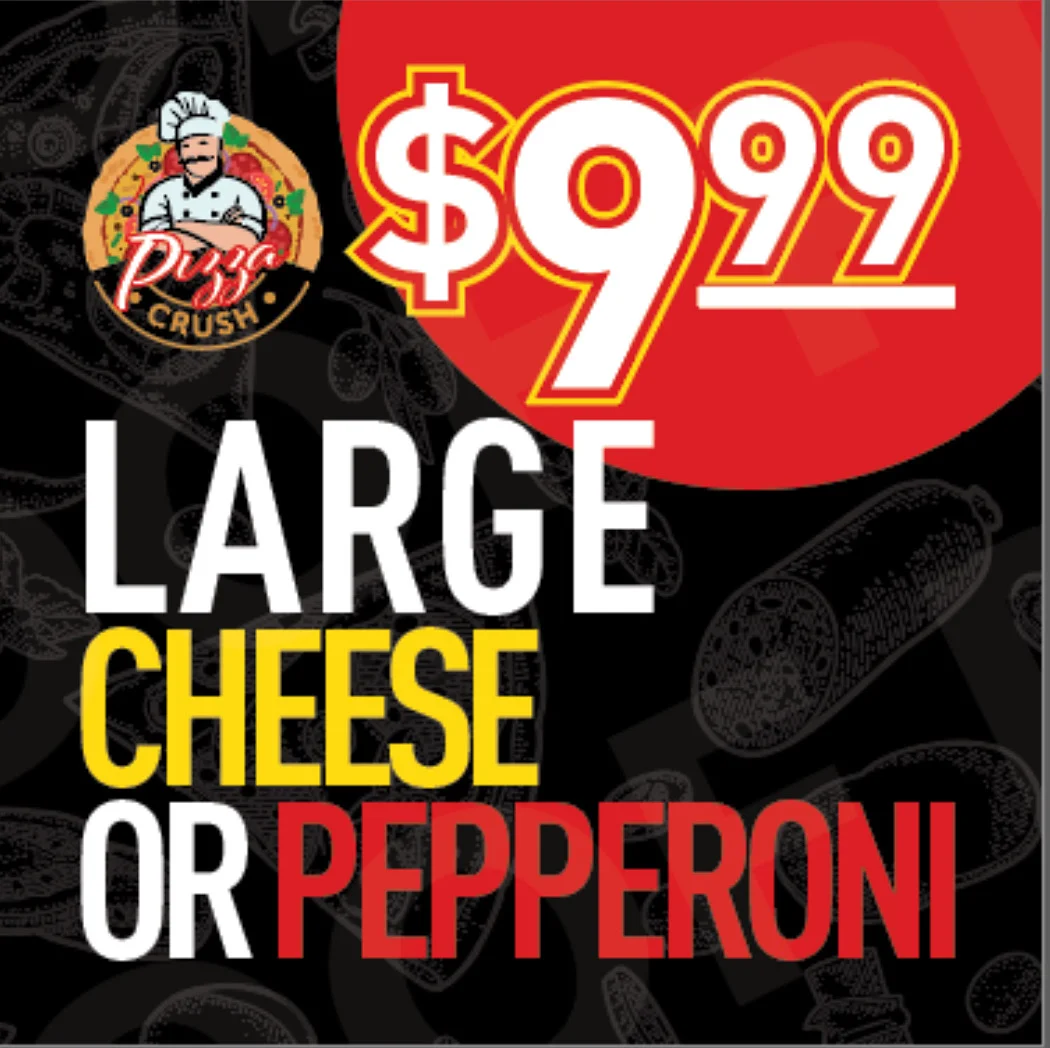 Large pepperoni pizza offer for $9.99