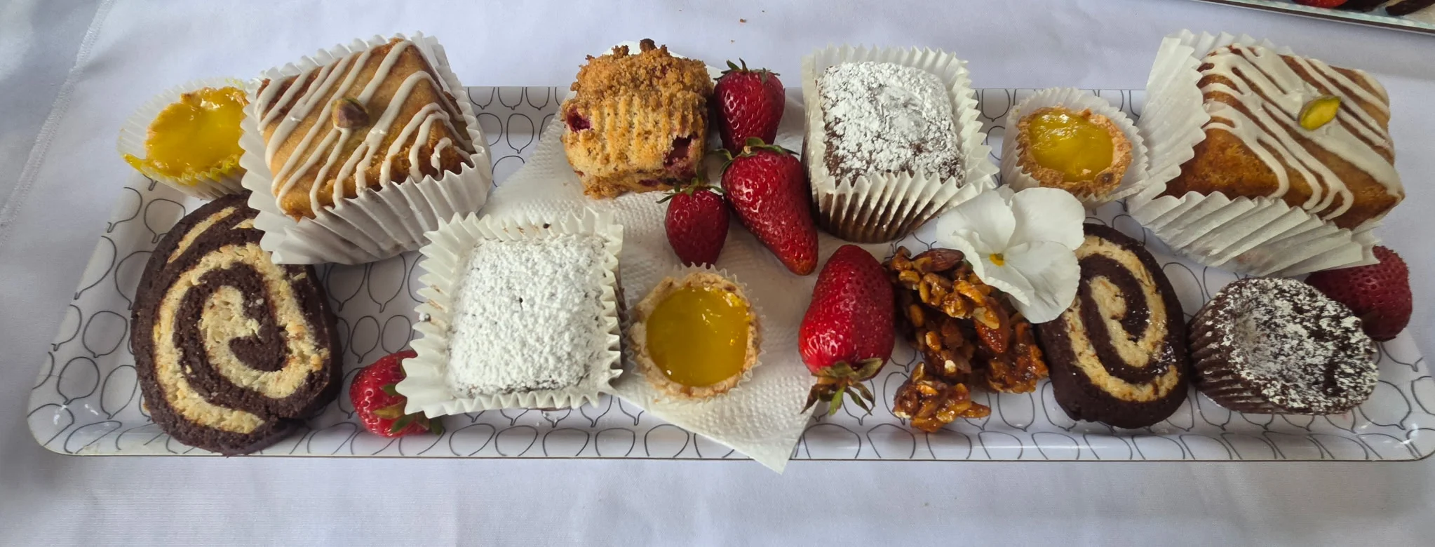 Assorted Middle Eastern pastries and desserts on a platter