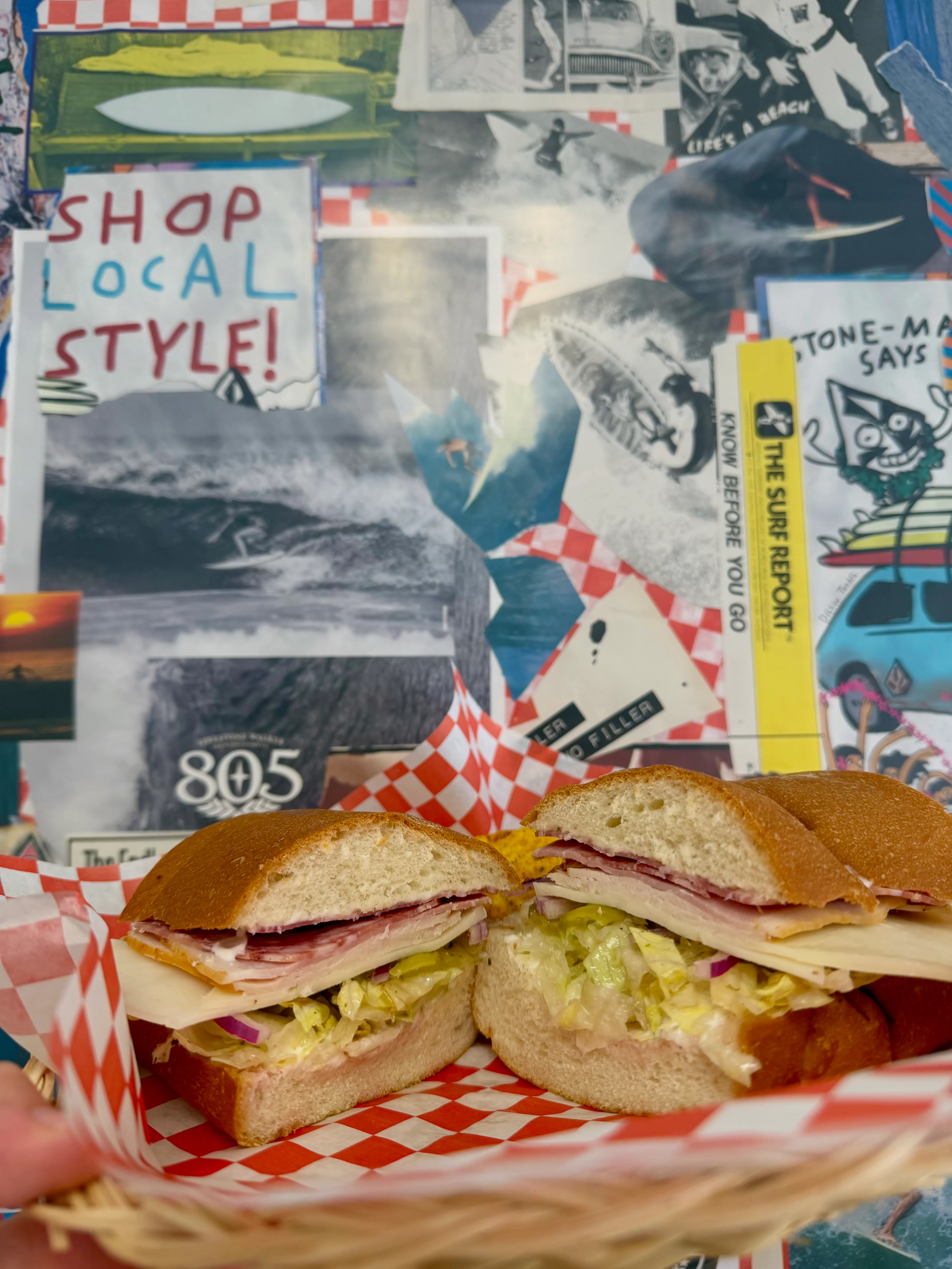 Delicious Italian sub sandwich with layers of meats and fresh vegetables