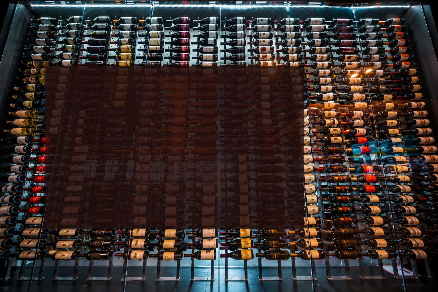 M Grill wine wall and cellar collection