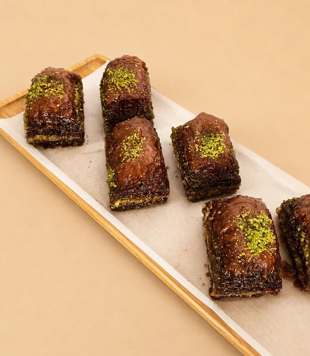 dubai chocolate pistachio baklava greek mediterranean dessert