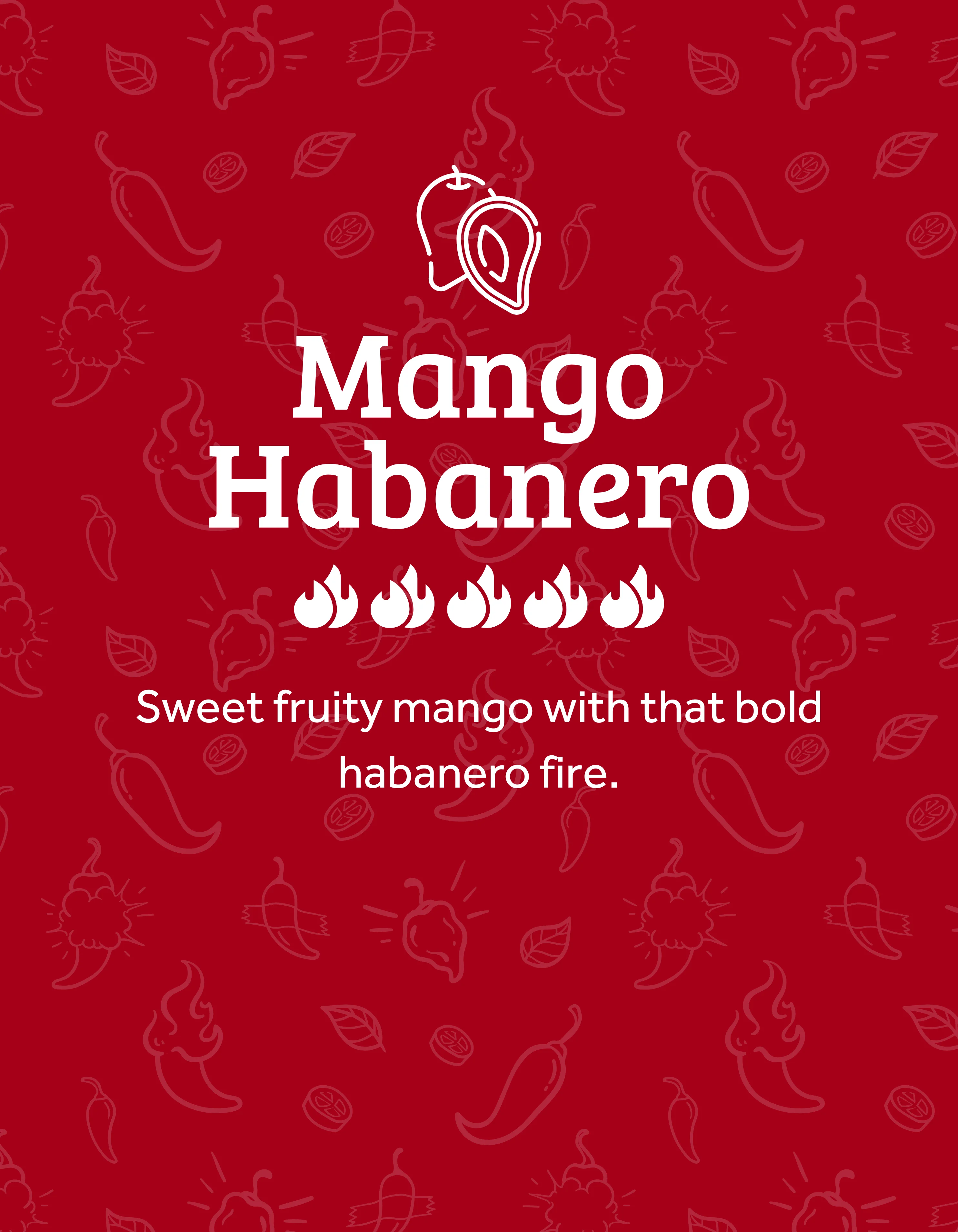 Mango habanero sauce with sweet and spicy flavor