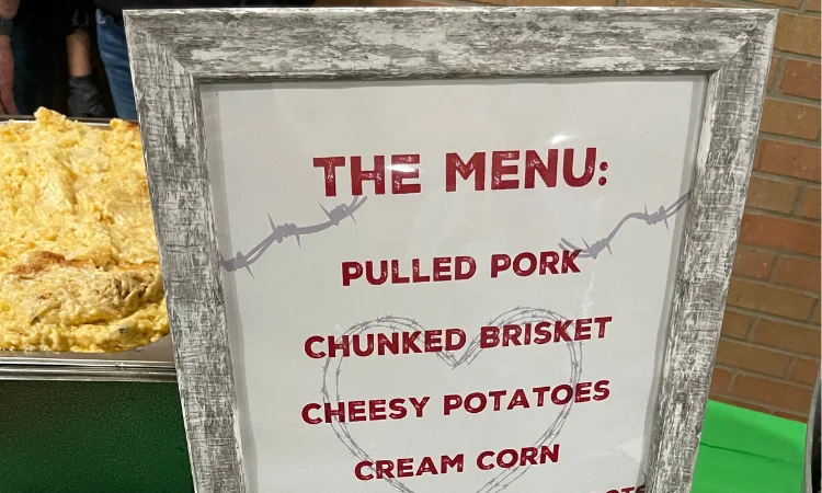 Picture of a buffet menu