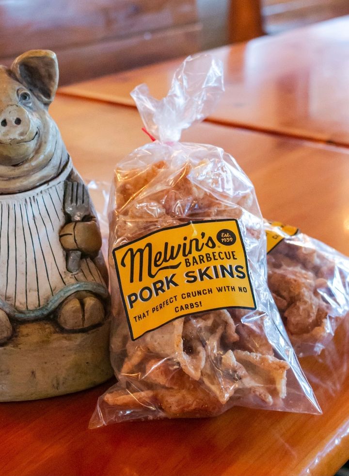 Bag of Pork Skins at Melvin’s BBQ – Mt Pleasant