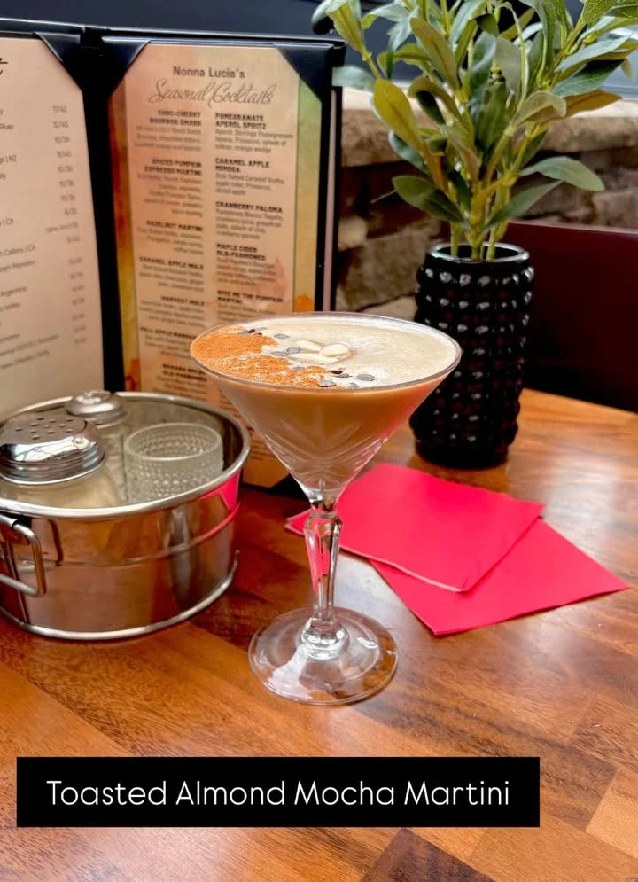 Toasted Almond Mocha Martini in a stylish glass